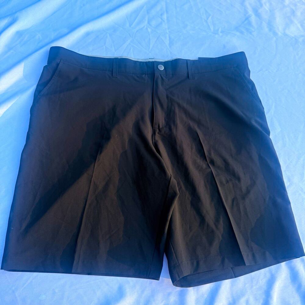 adidas Men's Ultimate365 Golf Shorts Black Solid Flat Front Stretch 40" Waist